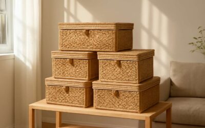 Chic storage boxes rattan: stylish organizers for a cozy, clutter-free home