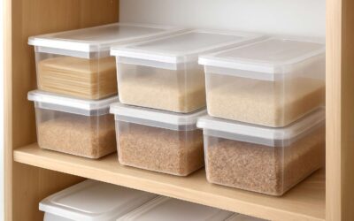 Maximize garage organization with plastic storage boxes extra long for long-term stacking.