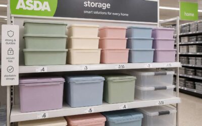 Storage boxes in Asda help you declutter any space.